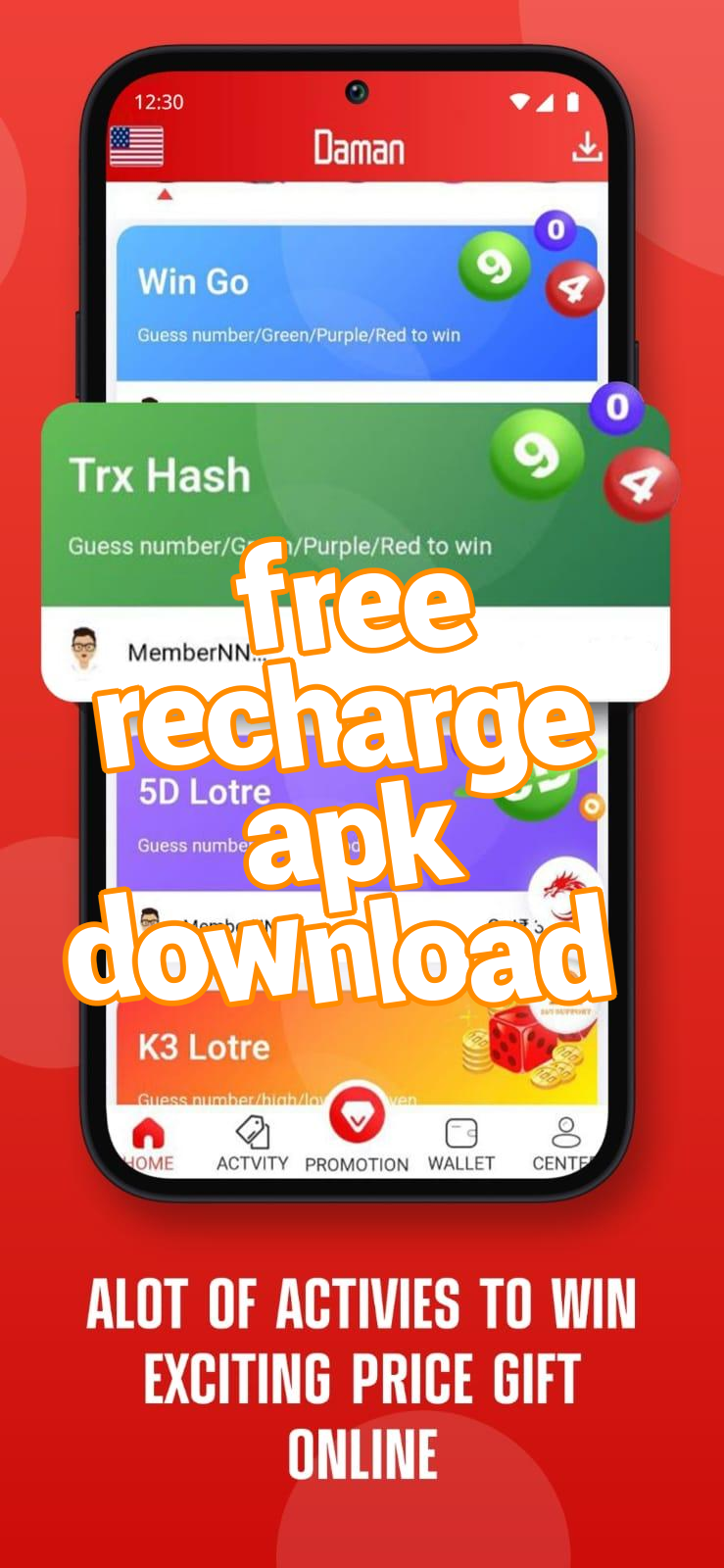 free recharge apk download Screenshots